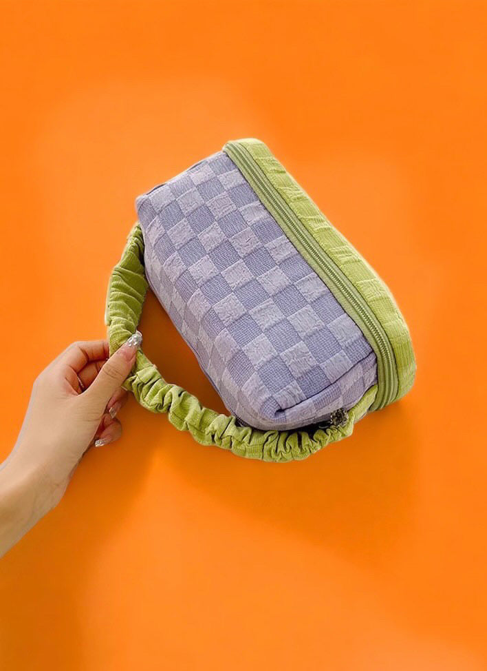 Soft Checkered Bag w/ Handle