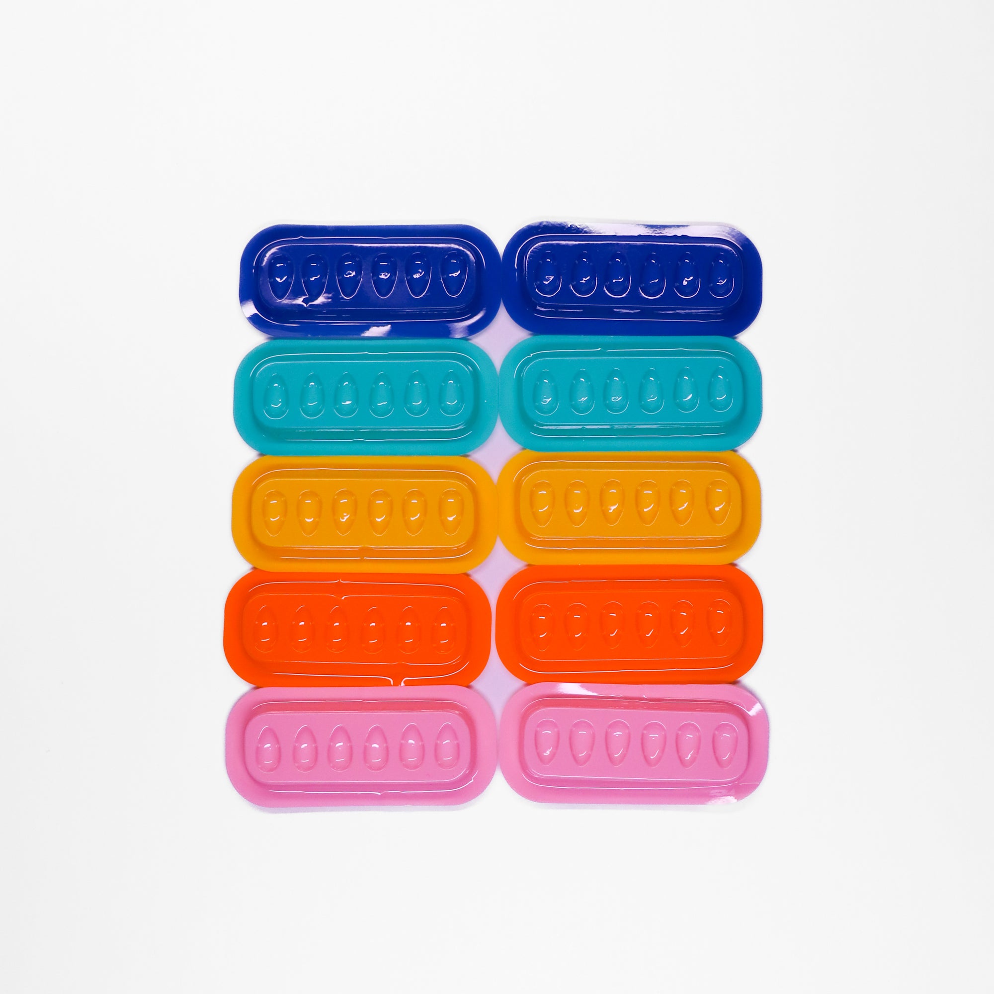 Self-Adhering Glue Trays / Rainbow Pack of 10