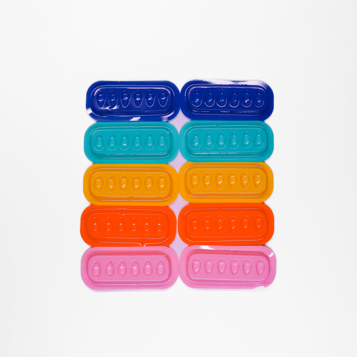 Self-Adhering Glue Trays / Rainbow Pack of 10