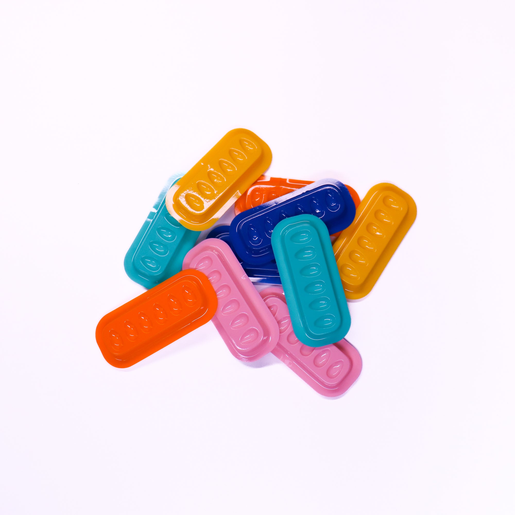 Self-Adhering Glue Trays / Rainbow Pack of 10