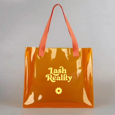 Neon Orange Shopping Tote